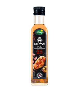 Grilovací olej cesnak, zmes gril korenia